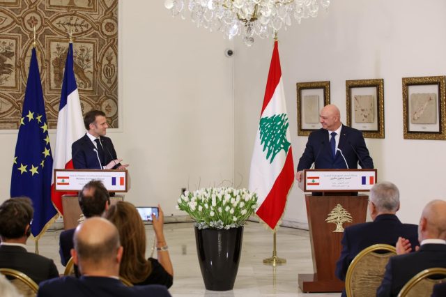 كلمة رئيس الجمهورية اللبنانية العماد جوزف عون خلال المؤتمر الصحفي المشترك مع الرئيس الفرنسي ماكرون